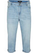 7/8 jeans med opsm&oslash;g og h&oslash;j talje, Bl&aring;, Packshot image number 0