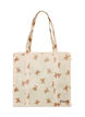 Shoppingbag med lynl&aring;s, Beige, Packshot image number 0