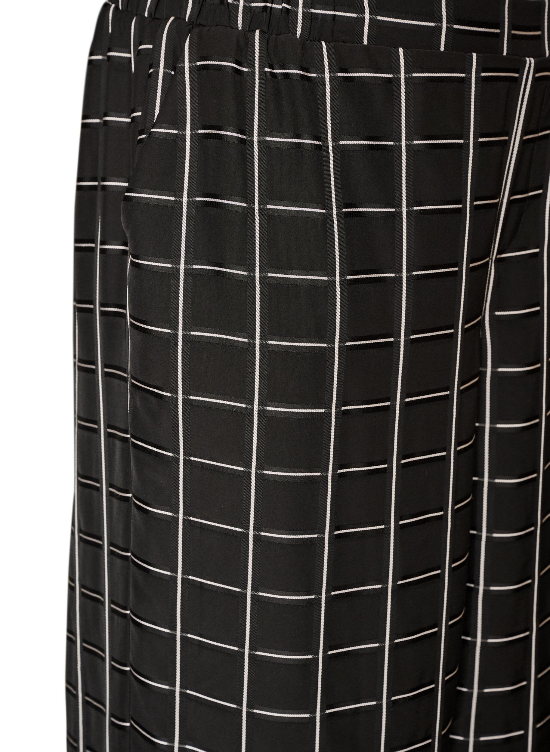 ZizziTernede bukser med vide ben, Sort, Packshot image number 2