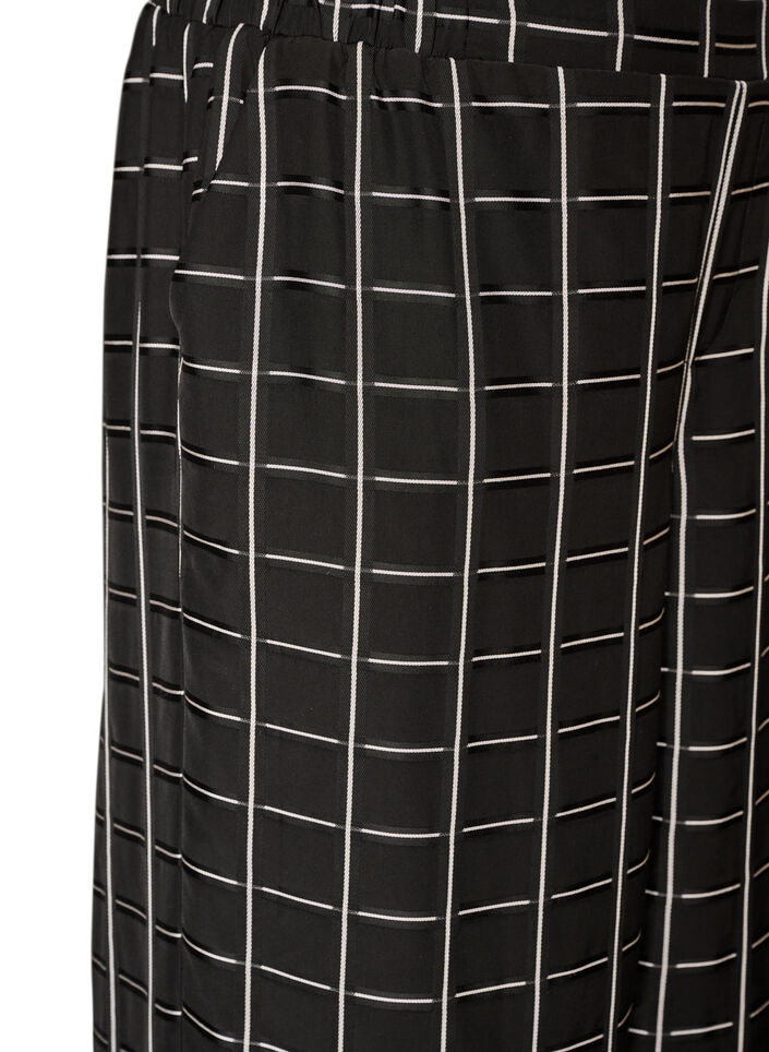 Ternede bukser med vide ben, Sort, Packshot image number 2