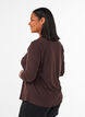 Natbluse i bomuld med hjerteprint, Brun, Model image number 2