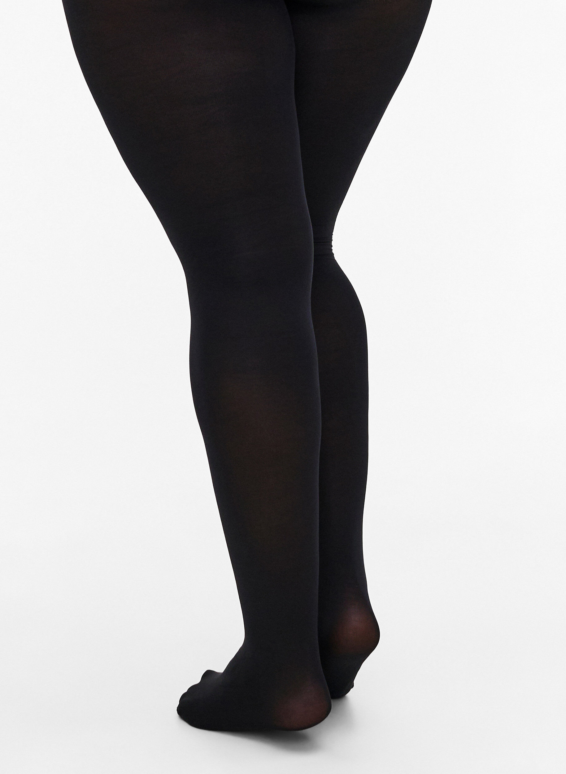 Zizzi2-pak str&oslash;mpebukser i 100 denier, Sort, Model image number 1