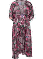 Strand kimono med print, Leaf AOP