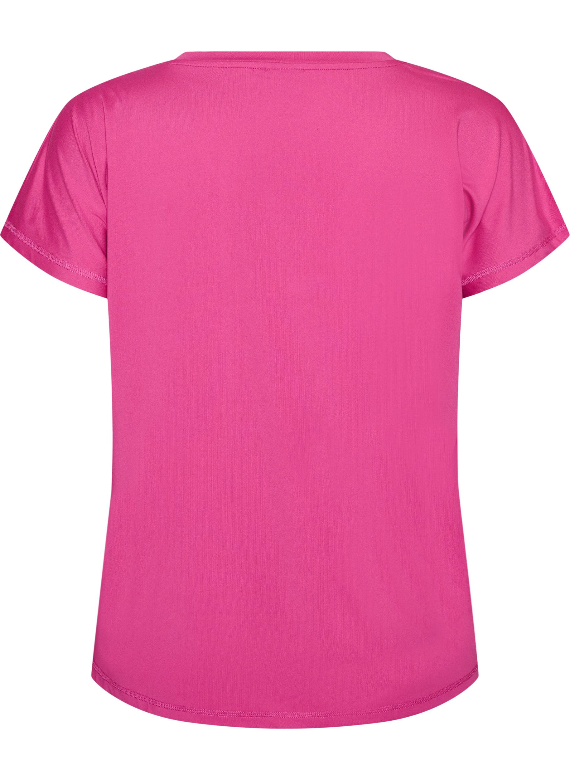 ZizziL&oslash;s tr&aelig;nings t-shirt med v-hals, Lyser&oslash;d, Packshot image number 1
