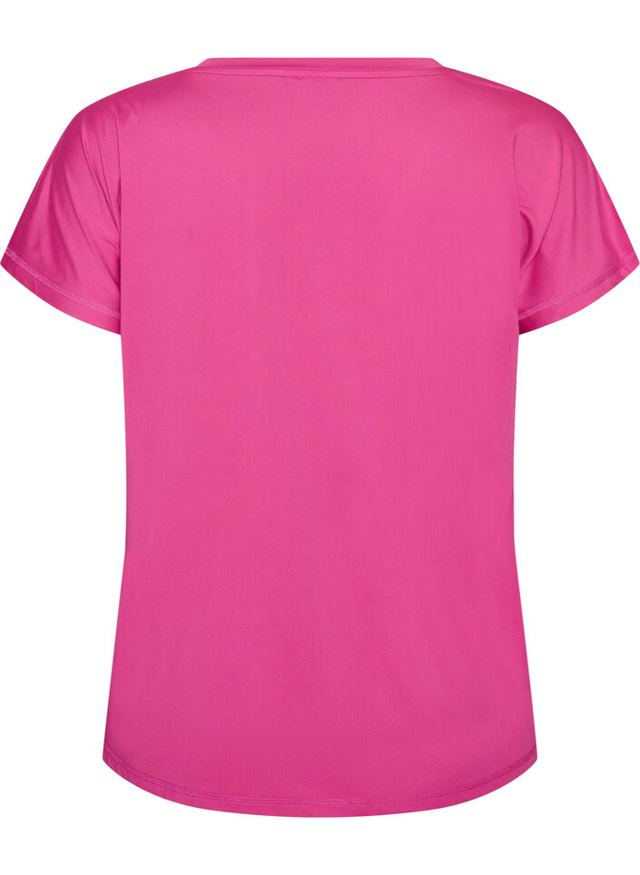 L&oslash;s tr&aelig;nings t-shirt med v-hals, Lyser&oslash;d, Packshot image number 1