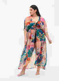 Strand kimono med print, Watercolor, Model