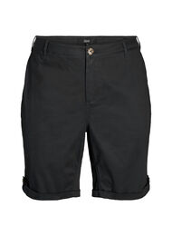 Chino shorts med lommer, Sort