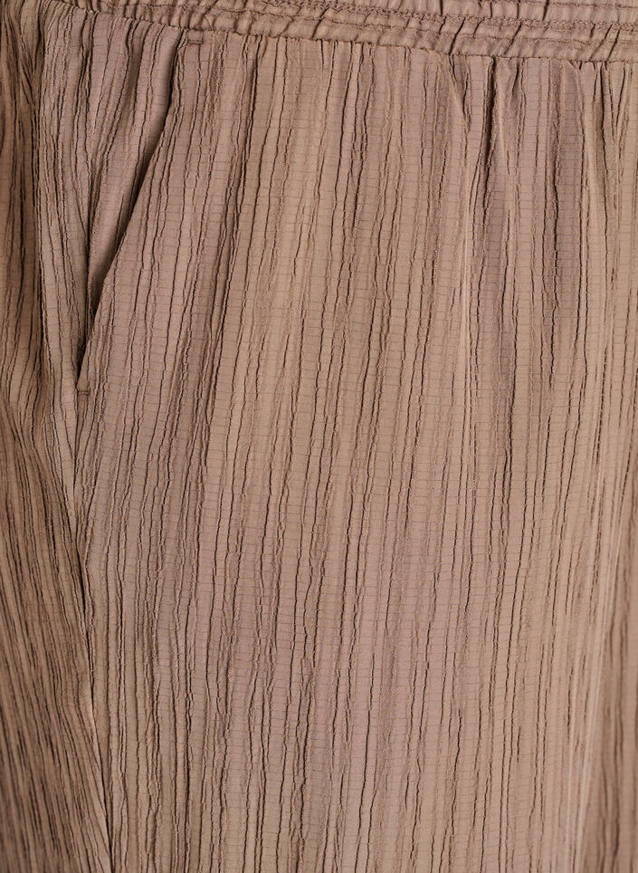 FLASH - Bukser med høj talje og vide ben, Brun, Packshot image number 2