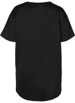 Sweat tunika med korte ærmer, Black, Packshot image number 1