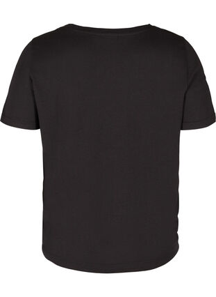 Kortærmet t-shirt med justerbar bund, Black, Packshot image number 1
