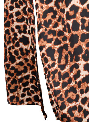 Leoprintet nederdel med slids, Leopard AOP, Packshot image number 3