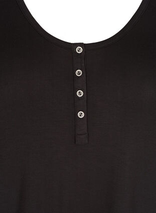 Ærmeløs kjole i visksoe, Black, Packshot image number 2