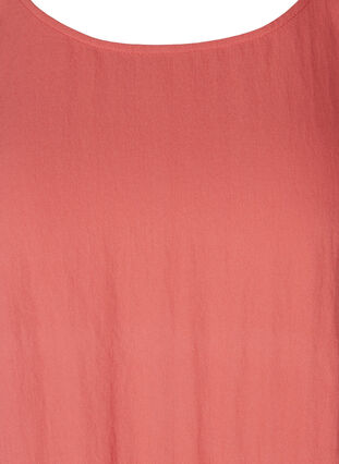 Kortærmet viskose kjole med lommer, Faded Rose, Packshot image number 2