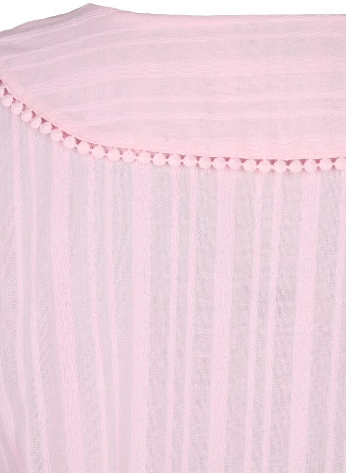 Kjole i bomulds-viskose mix med 3/4 ærmer, Almond Blossom, Packshot image number 4