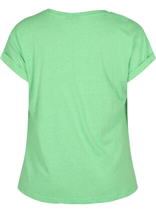 Neonfarvet t-shirt i bomuld, Neon Green, Packshot image number 1