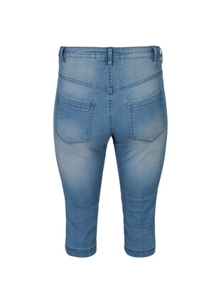 Højtaljede Amy capri jeans med super slim fit, Light blue denim, Packshot image number 1