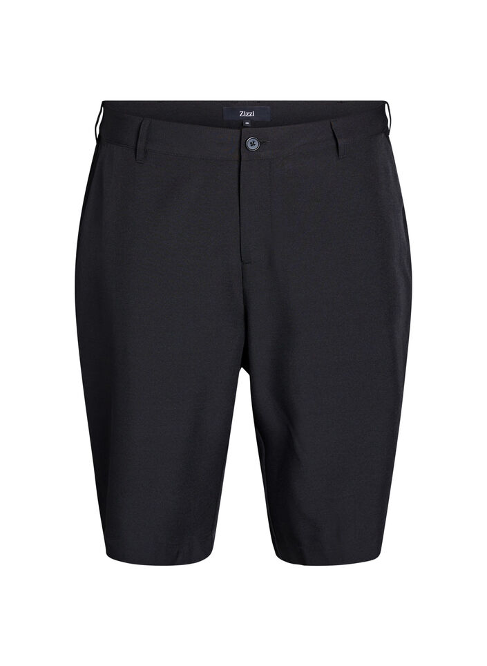 Bermudashorts med høj talje, Sort, Packshot image number 0