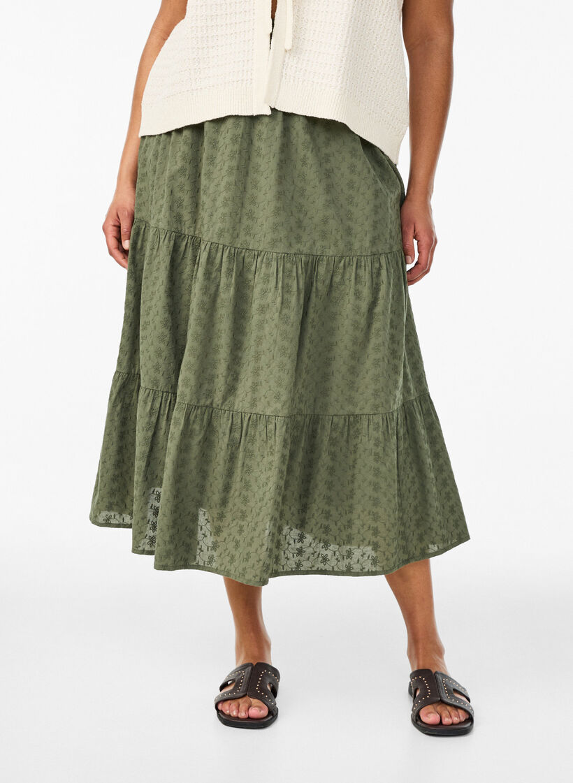 Strikket vest med struktur og bindeb&aring;nd, Vanilla, Model image number 3