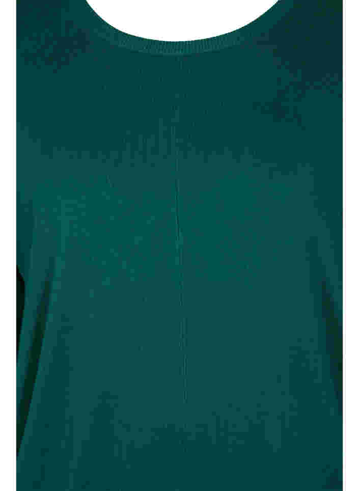 Strikket tunika i viskoseblanding, Evergreen, Packshot image number 2