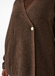 Strikket cardigan med asymmetrisk lukning, Brun, Model image number 3