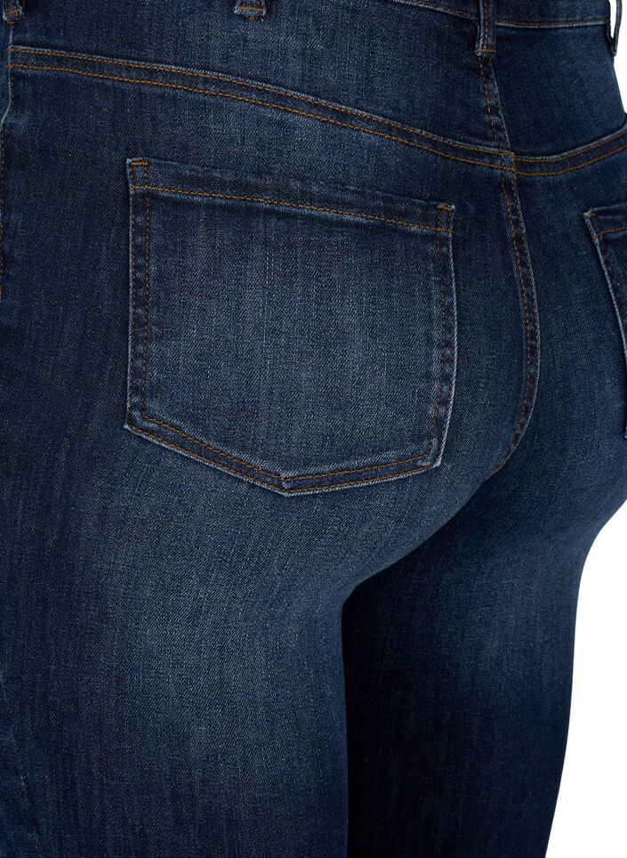Super slim jeans med h&oslash;j talje, Dark Blue, Packshot image number 3