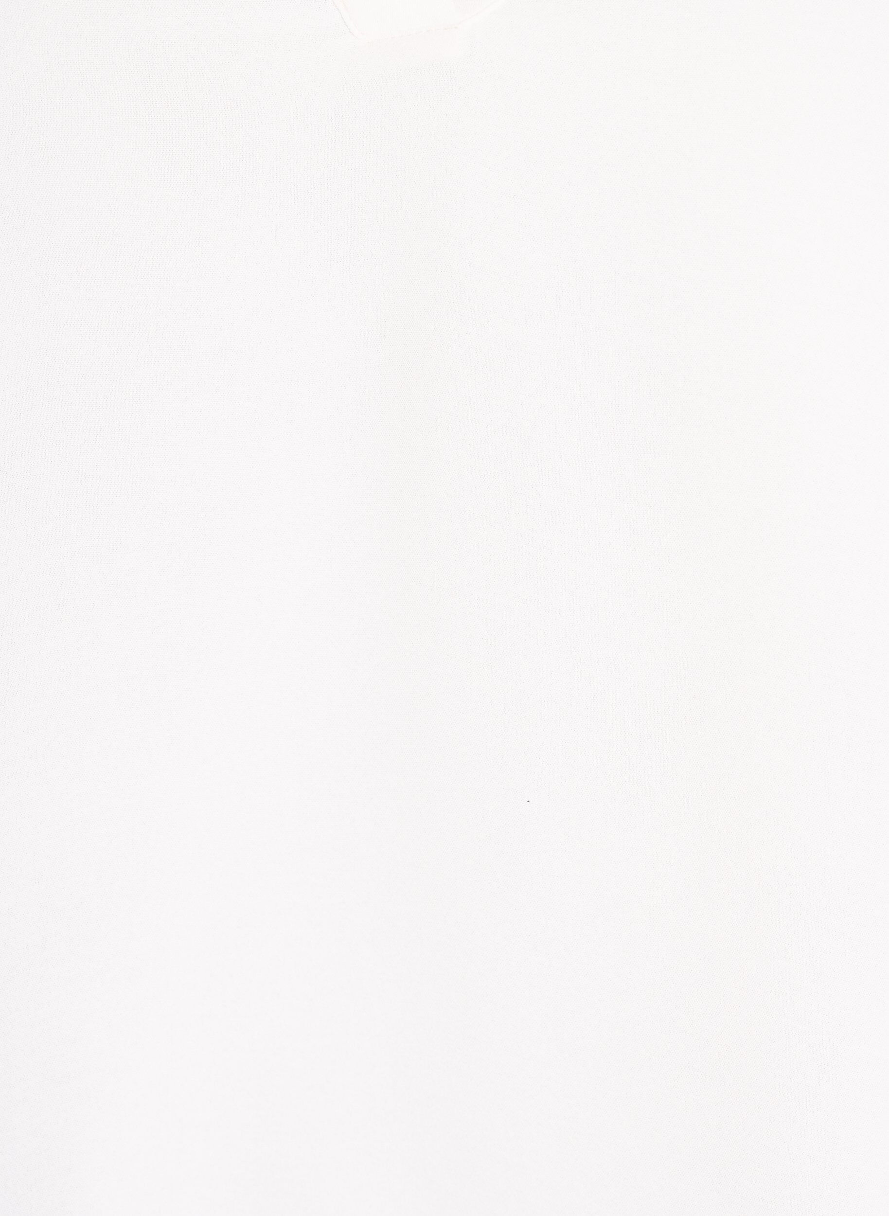 Zizzi Bluse med smock manchetter og V-udsk&aelig;ring, Vanilla, Packshot image number 2