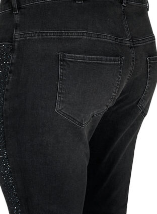 Højtaljede Amy jeans med similisten, Grey Denim, Packshot image number 3