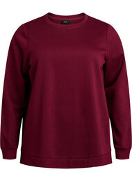 Sweatshirt med frynser, Mørk Bordeaux