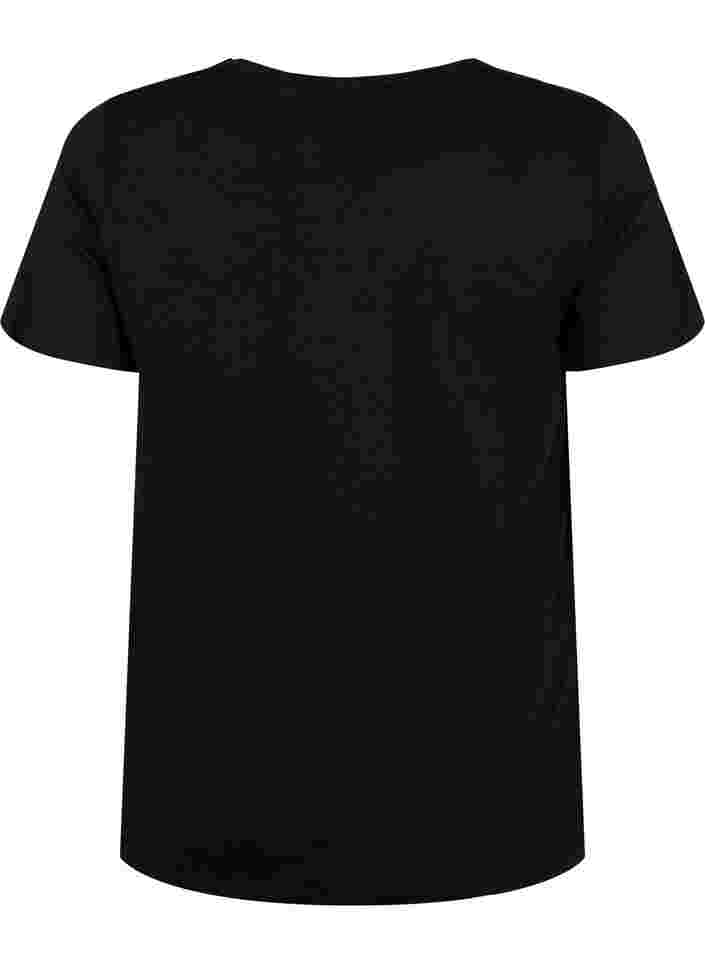 Jule t-shirt i bomuld, Black Copper Bow, Packshot image number 1