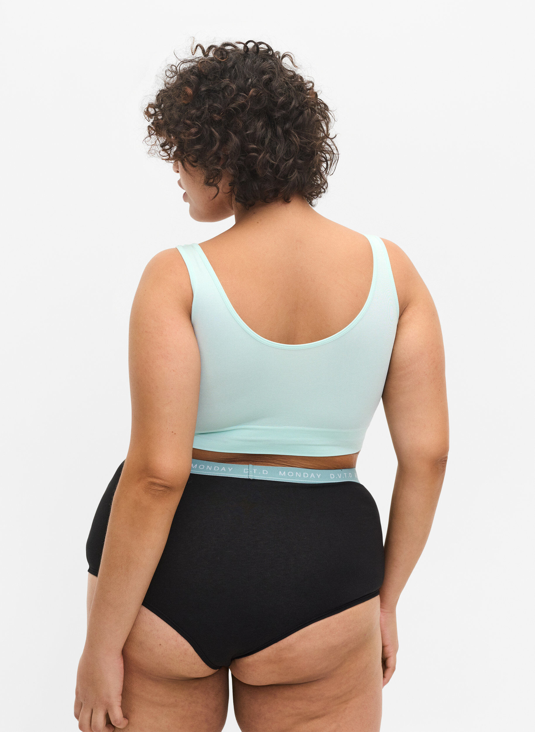 Zizzi 7-pak bomulds hipster med ugedage, Multi Pastel Pack, Model image number 1