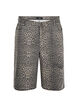 Leopardm&oslash;nstrede bermudashorts i denim, Brun, Packshot image number 0