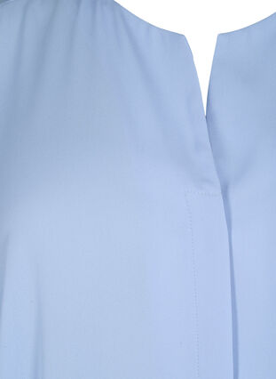 Ensfarvet skjorte med v-udskæring, Serenity, Packshot image number 2