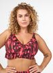 Bikini bh med print og fl&aelig;sedetaljer, Lyser&oslash;d, Model image number 0