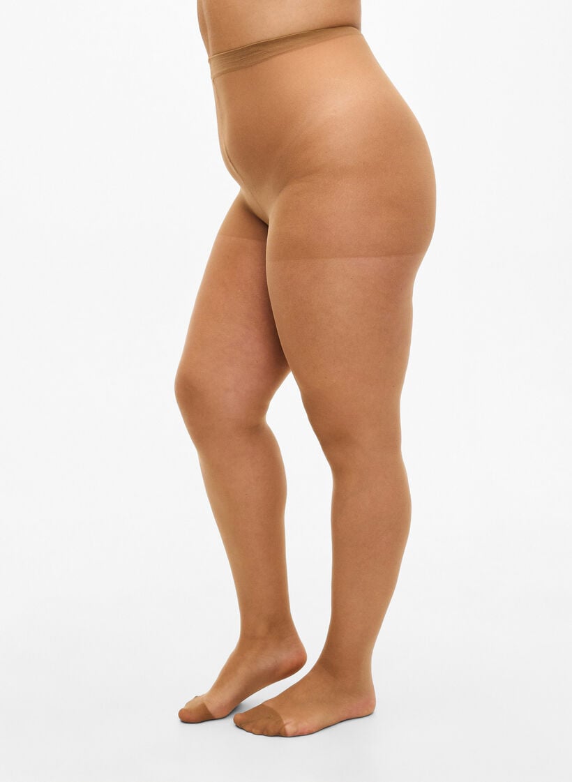 2-pak str&oslash;mpebukser i 20 denier, Klar, Model image number 0