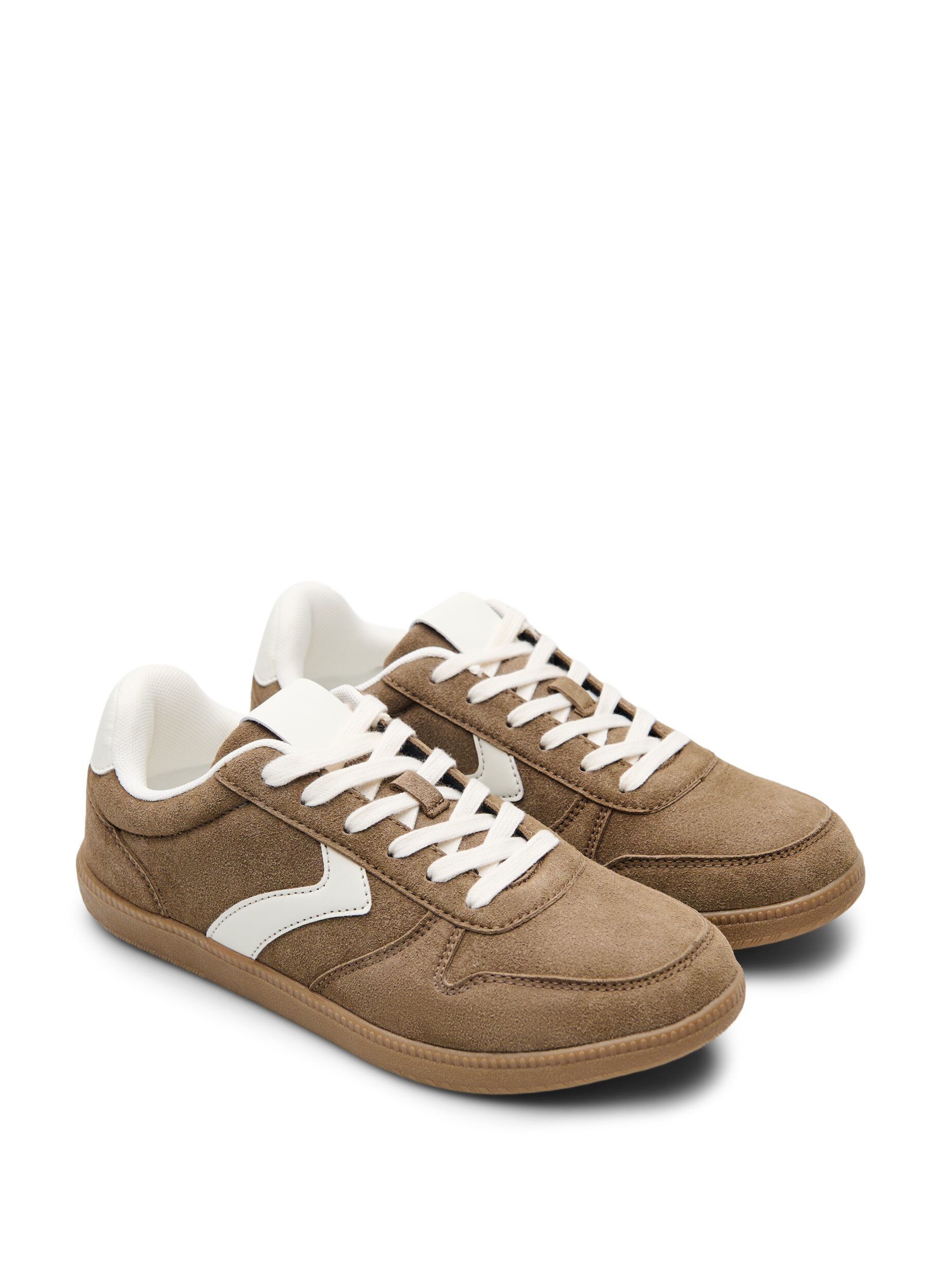 ZizziSneakers i imiteret ruskind, Brun, Packshot image number 1