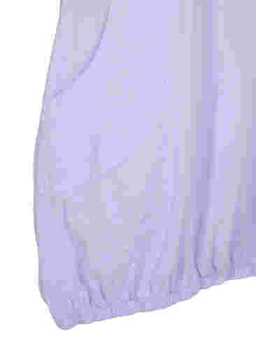Kortærmet kjole i bomuld, Lavender, Packshot image number 3