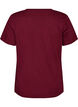 T-shirt i &oslash;kologisk bomuld med sporty tekstprint, R&oslash;d, Packshot image number 1