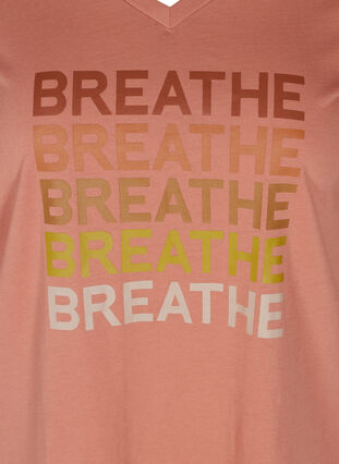 T-shirt med print, Canyon Rose BREATHE , Packshot image number 2