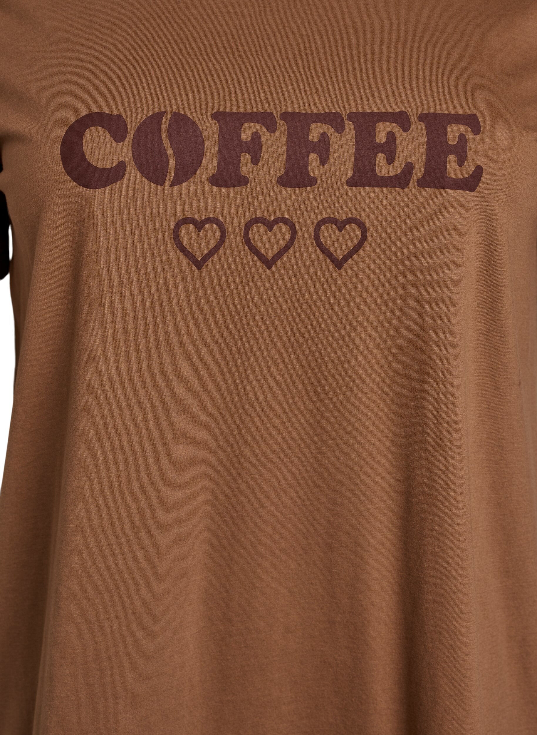 ZizziT-shirt med motiv, Brun, Packshot image number 2