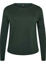 Lang&aelig;rmet basis T-shirt med rund hals, Gr&oslash;n