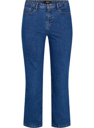 Højtaljede Gemma jeans med straight fit, Dark blue