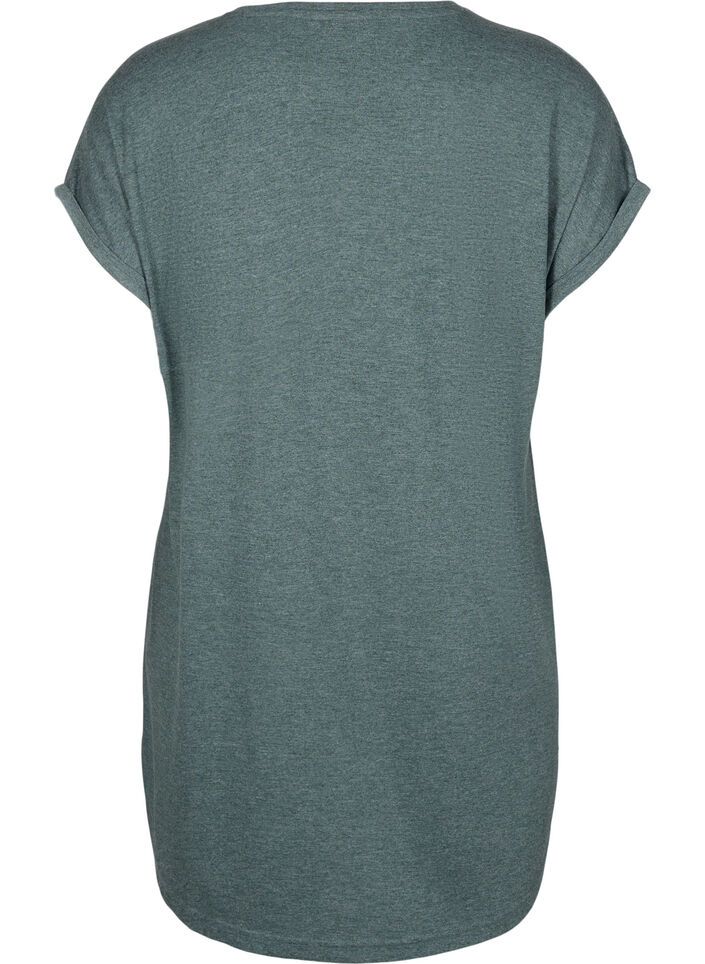 Kortærmet natkjole med tekstprint, , Packshot image number 1