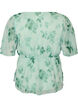 Blomstret chiffonbluse med korte &aelig;rmer, Gr&oslash;n, Packshot image number 1