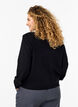 Strikcardigan med dekorative knapper, Black, Model image number 1