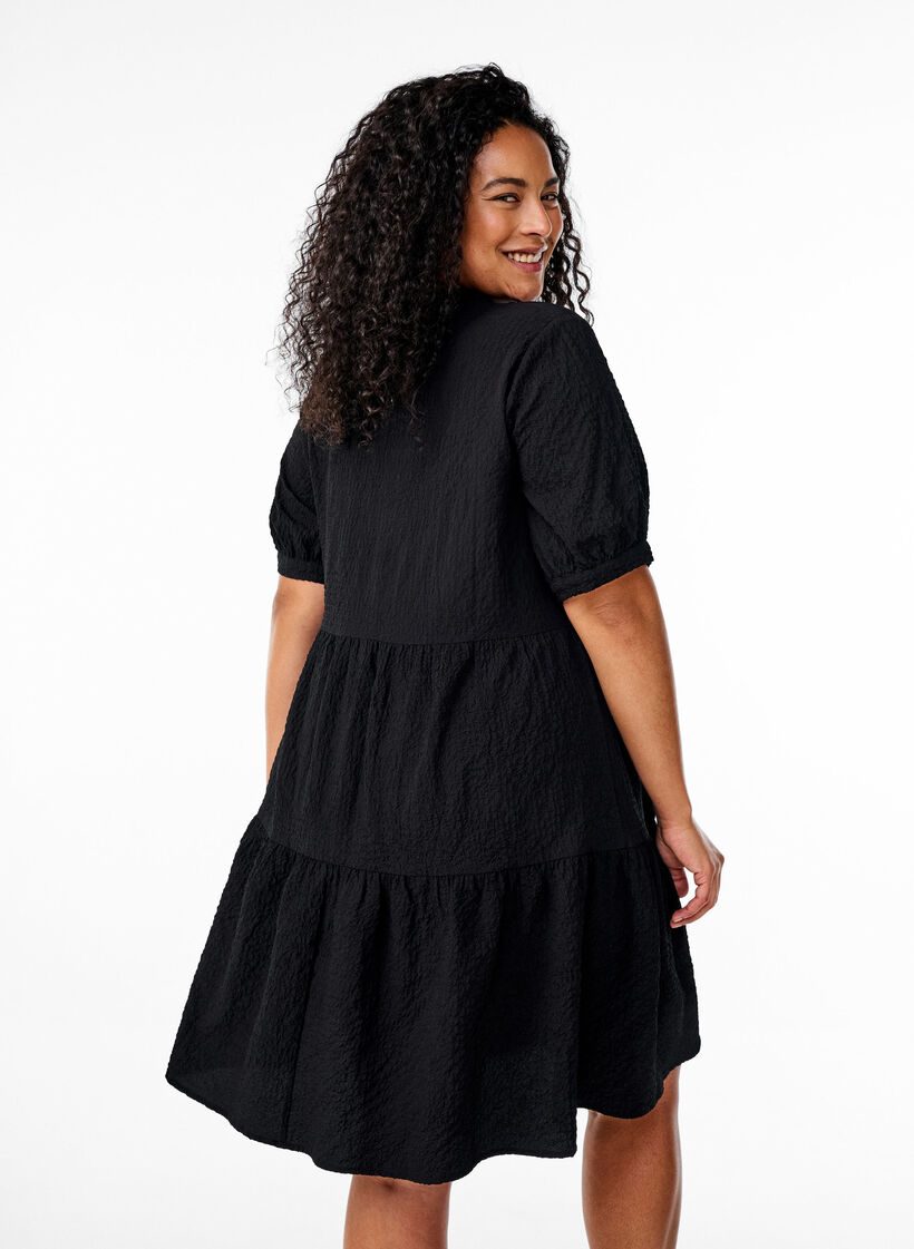 Kort kjole med A-facon, Sort, Model image number 2