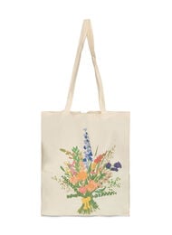 Totebag med print, Gr&oslash;n