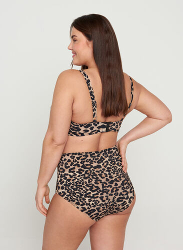 Bikini overdel med leo print, Leopard Print, Model image number 1