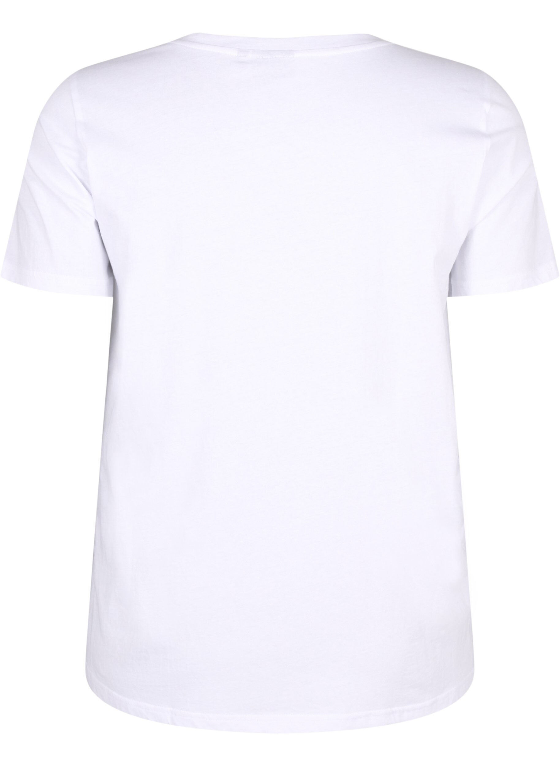 Zizzi T-shirt med rhinesten, B.White W.Rhinestone, Packshot image number 1