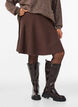Kort striknederdel med A-facon, Brun, Model image number 3