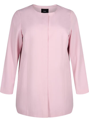 Forårsjakke med skjult knaplukning, Parfait Pink, Packshot image number 0